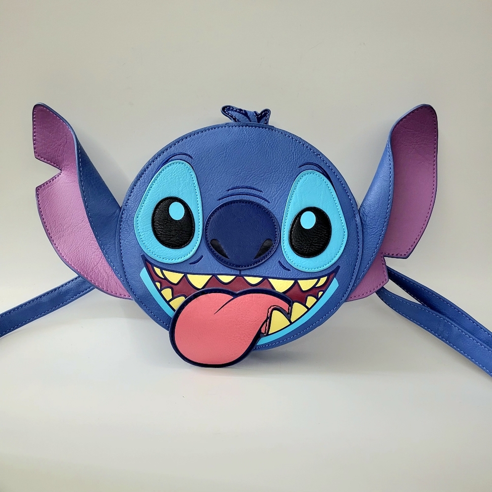 New Disney Parks Loungefly Stitch Blue Crossbody Purse Bag - Picture 1 of 9